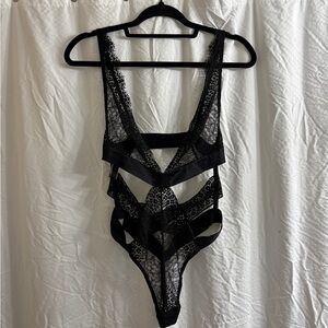 Victoria’s Secret Black Lace Teddy. Size M.